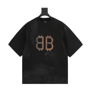 【Balenciaga】 DistressedコットンブレンドジャージTシャツ balenciaga เสื้อผ้าแฟชั่น ราคาพิเศษ | ซื้อออนไลน์ที่ Shopee