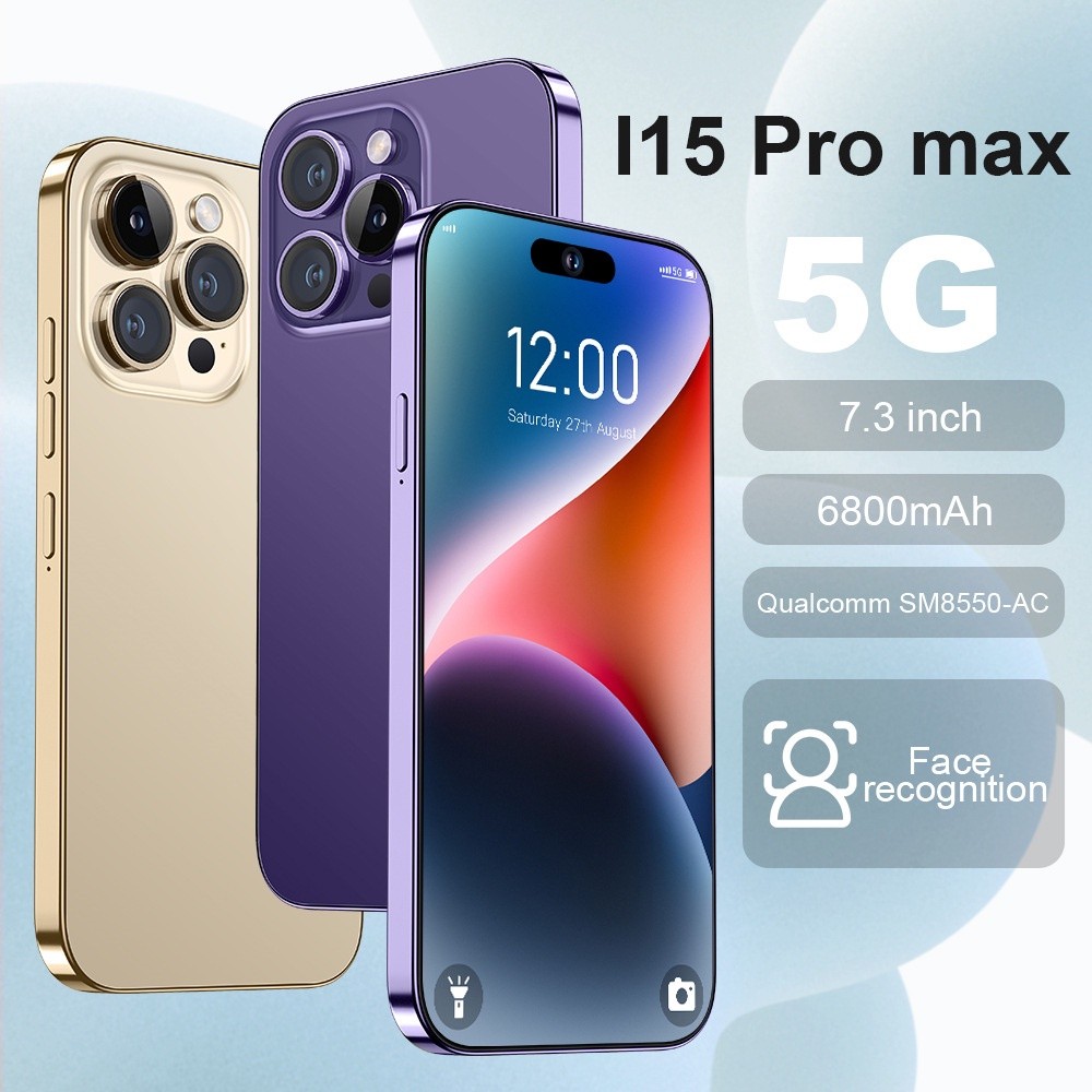 I15 Pro สมาร์ทโฟนสูงสุด I15 16 + 1TB หน่วยความจํา 7.3 5G4G หน้าจอขนาด ...