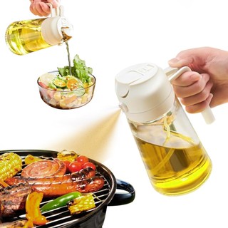 Chai xịt dầu Chai xịt dầu dùng để nấu ăn Chai xịt dầu gia vị cho gia đình 2-in-1 dầu ô liu 470ML