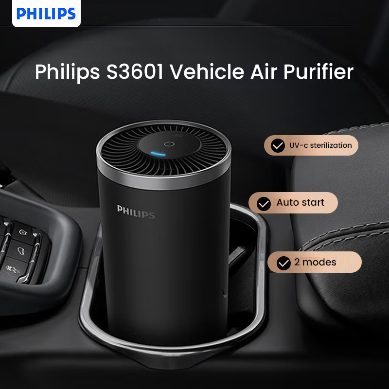 Philips S3601 Car Air Purifier UV Sterilizer USB Powered Air Humidifier