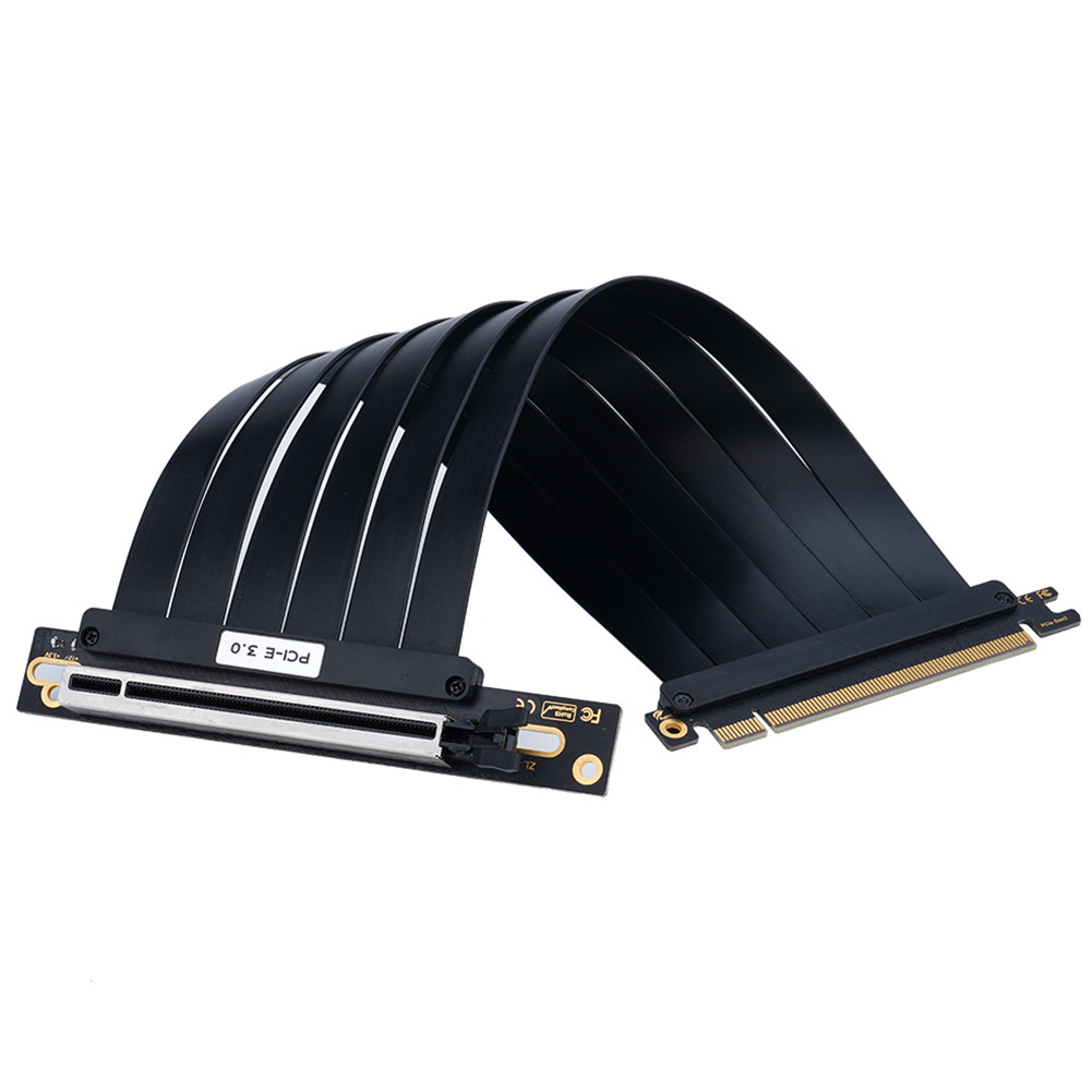 PCI-E 3.0 Riser Cable 90 องศา PCIe 3.0 X16 การ์ด Extender ยืดหยุ่นความ ...