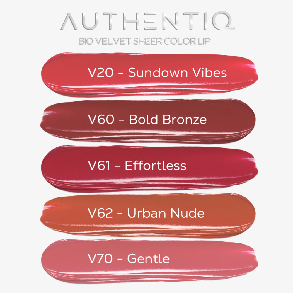 BSC AUTHENTIQ BIO VELVET SHEER LIP ลิปสติกเนื้อเชียร์ สัมผัสเนียนนุ่ม ...