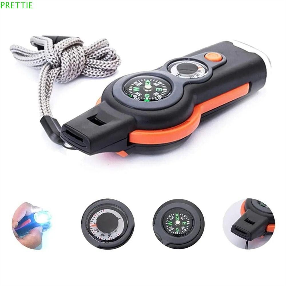 Prettie นกหวีดฉุกเฉิน, เข็มทิศ LED Light Survival Whistle, Safety ...