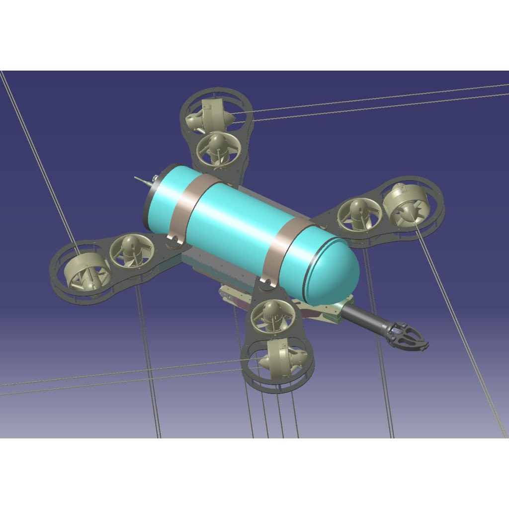 R ROV STAR หุ่นยนต์ใต้น้ํา 3D วาดดิจิตอลการสร้างแบบจําลองสามมิติ STP ...