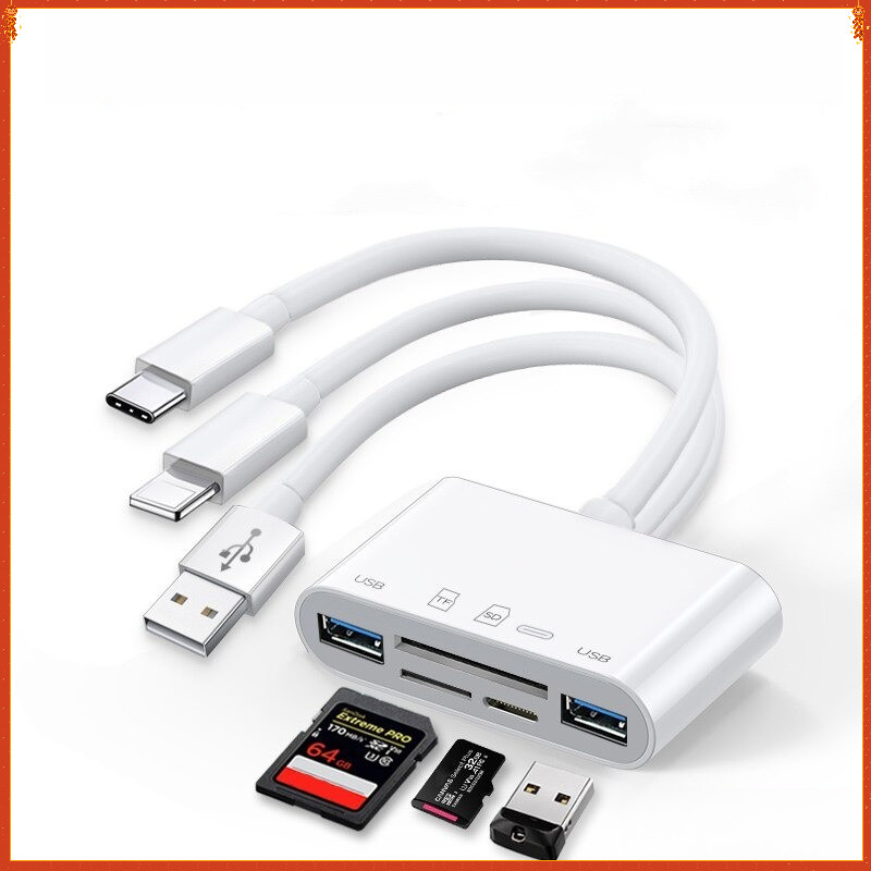 Type-C USB to Micro SD TF SD Card USB3.0 OTG adapter multi card reader ...