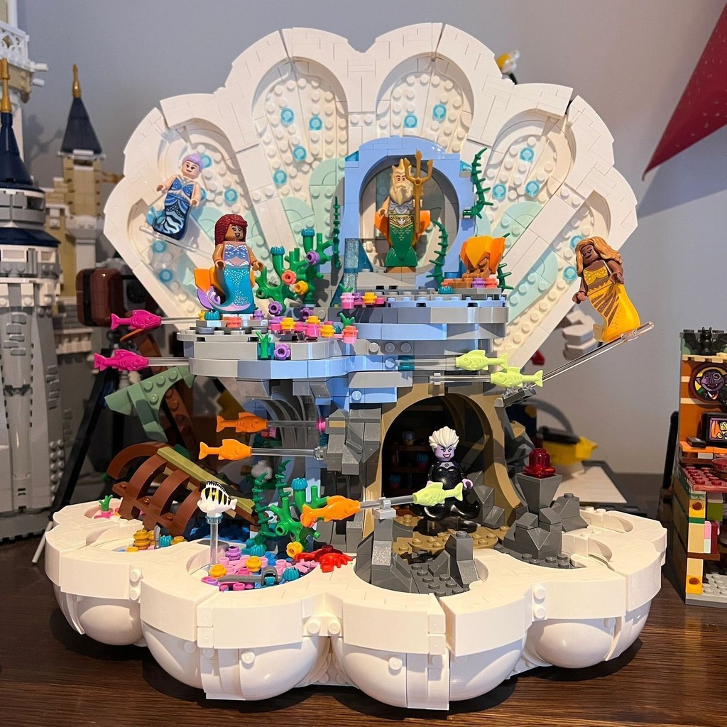 [คลังสินค้าพร้อม] เข้ากันได้กับ Lego Disney Mermaid Shell Wonderland ...