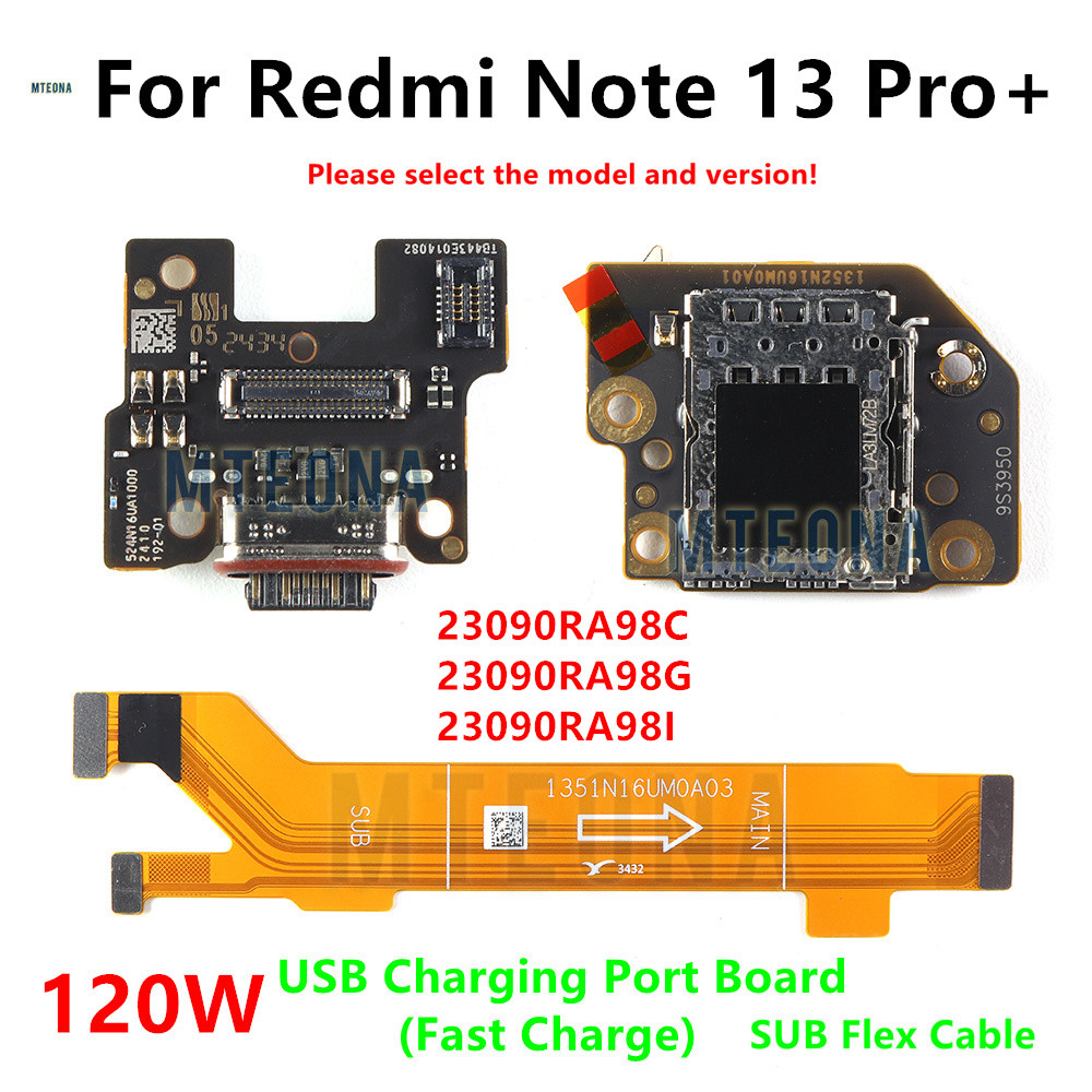 สําหรับ Xiaomi Redmi หมายเหตุ 13 Pro + Pro Plus 5G USB ชาร์จพอร์ต Dock ...