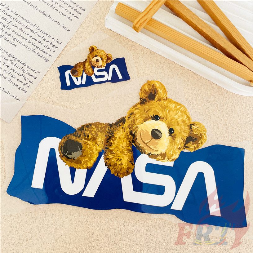 1 ชิ้น Nasa Teddy Bear สติ๊กเกอร์ไวนิลถ่ายเทความร้อน Diy Iron on ...