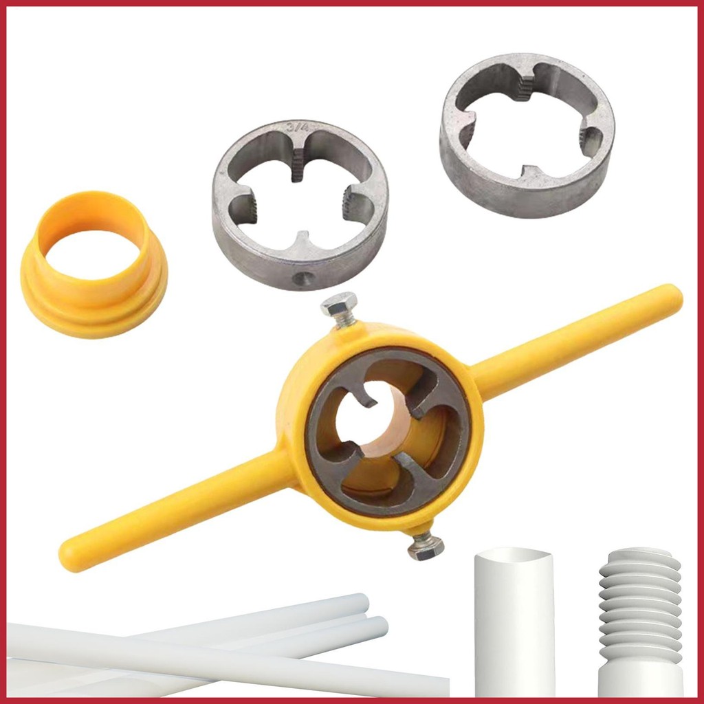 PVC Thread Maker เครื่องมือ 6pcs รอบ Die สําหรับ PVC Threading Reusable ...