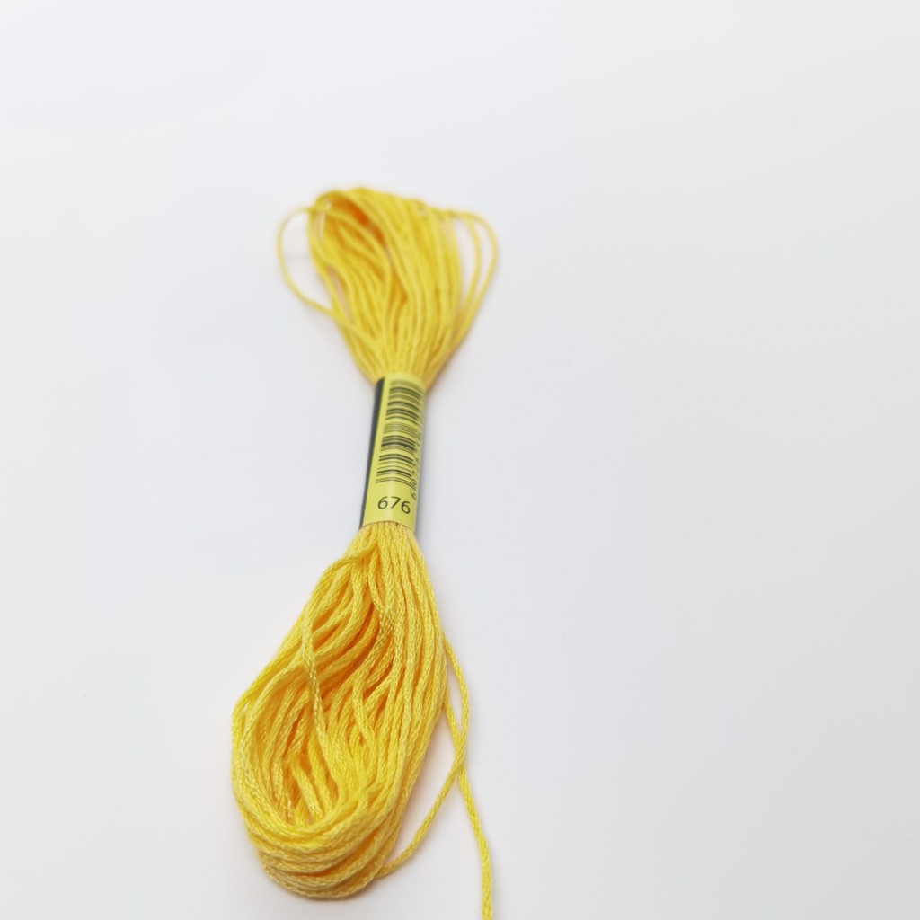 6 Skeins DMC 686 647 648 666 376 ด้าย Cross Stitch พรีเมี่ยมสายรุ้งสี ...
