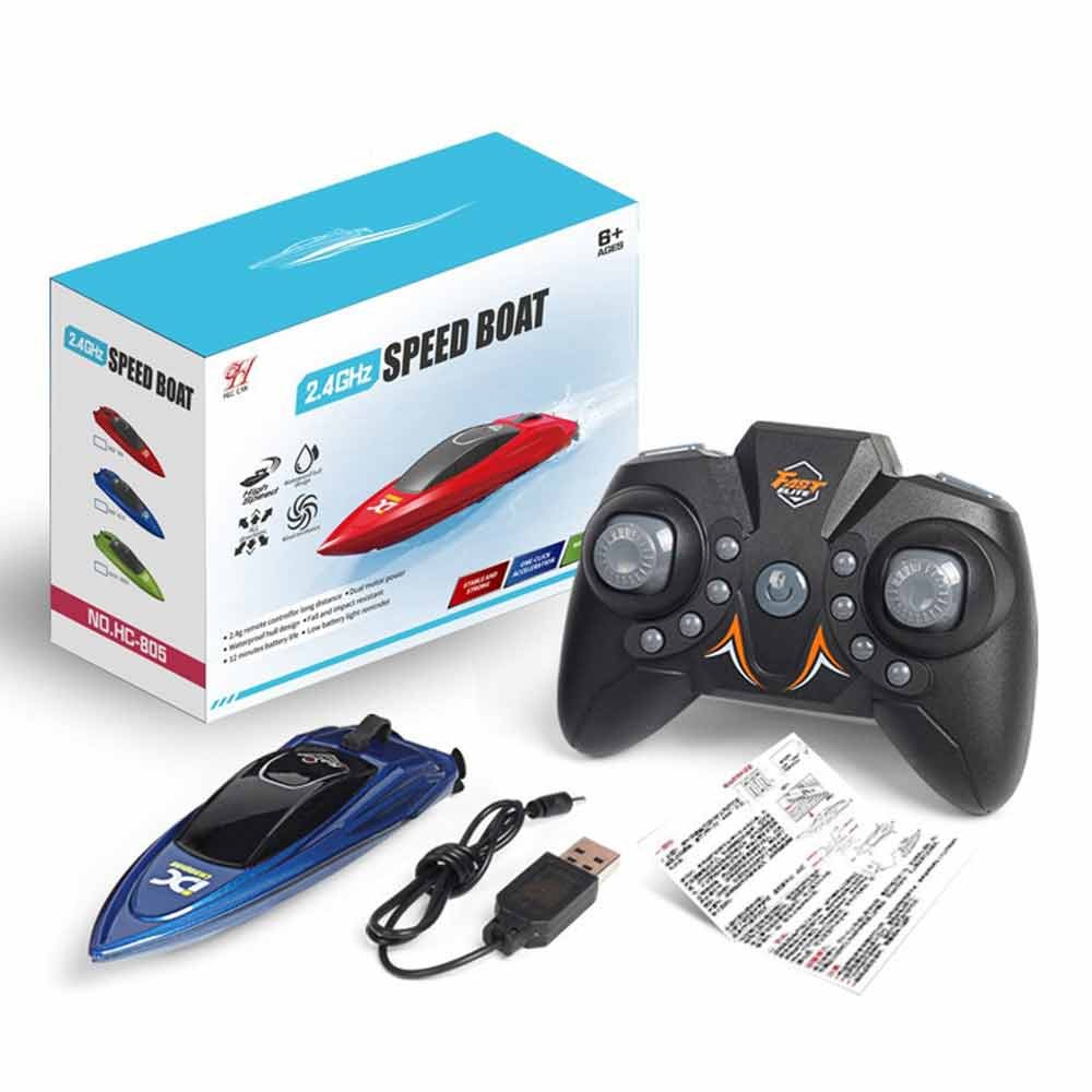 2.4GHz RC Speed Boat Remote Control High Speed Boat Waterproof Mini RC ...