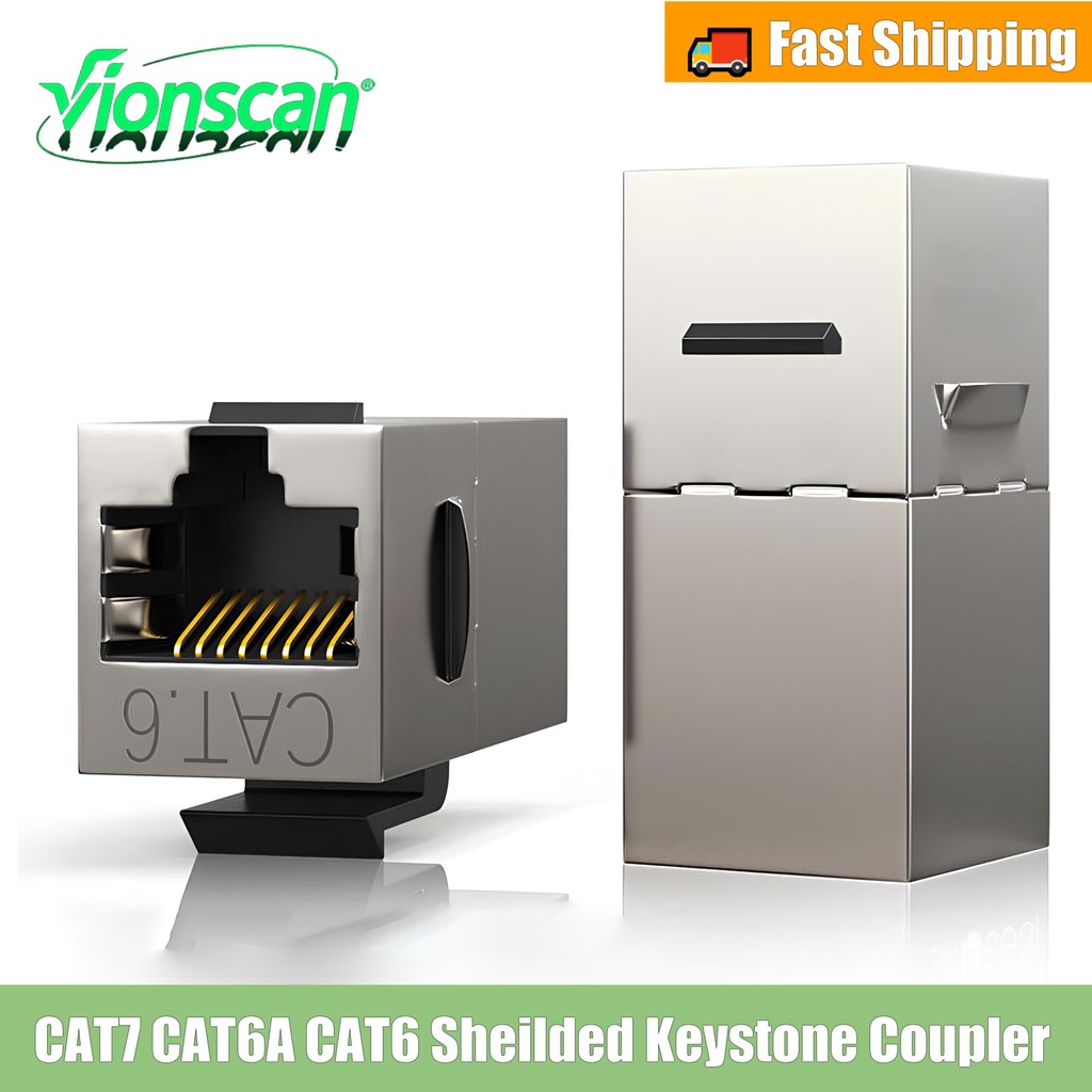 Vionscan Cat7 Cat6A Cat6 Keystone Coupler RJ45 Keystone Jack Inline ...