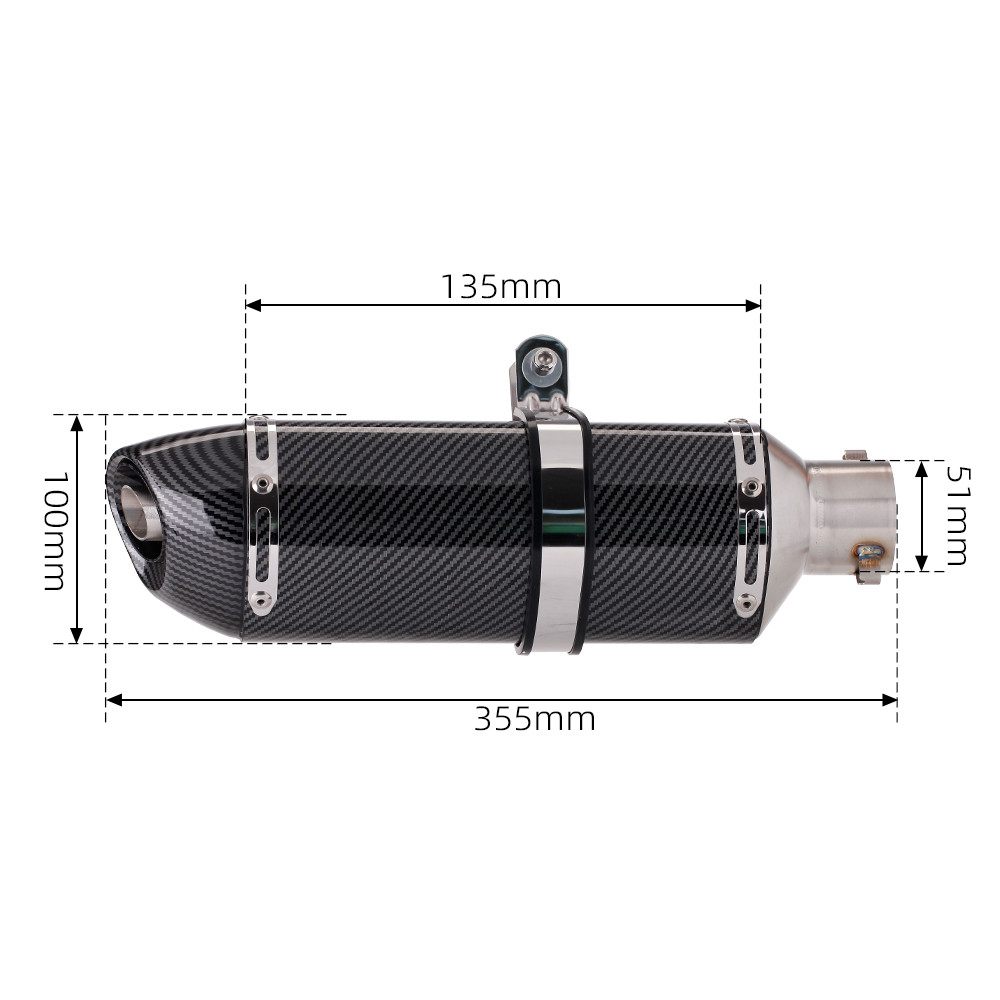 Universal 51MM รถจักรยานยนต์ท่อไอเสีย yoshimura R77 escape ท่อไอเสีย ...