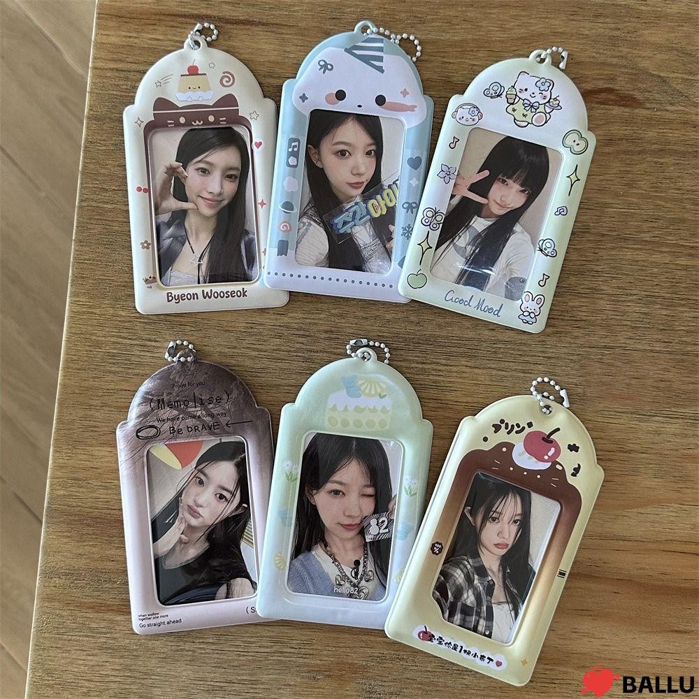 กรอบรูปไอดอล BALLU, ที่ใส่โฟโต้การ์ด PVC Kpop สไตล์ Y2K, ที่ใส่การ์ด ...