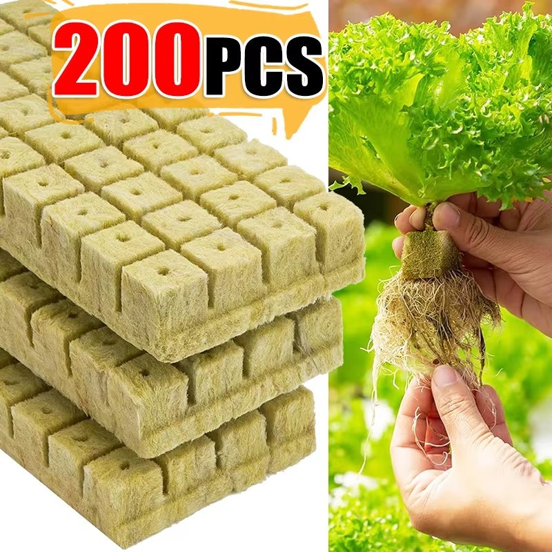 Stonewool Hydroponic Grow Media Cubes Plant Cube ไร้ดิน Substrate ...