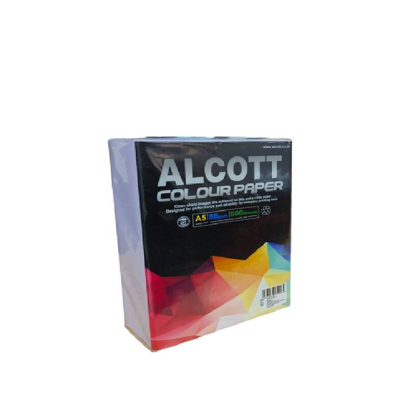 ALCOTT กระดาษถ่ายเอกสาร A5 80 แกรม สีม่วง 500 แผ่น/รีม | Shopee Thailand