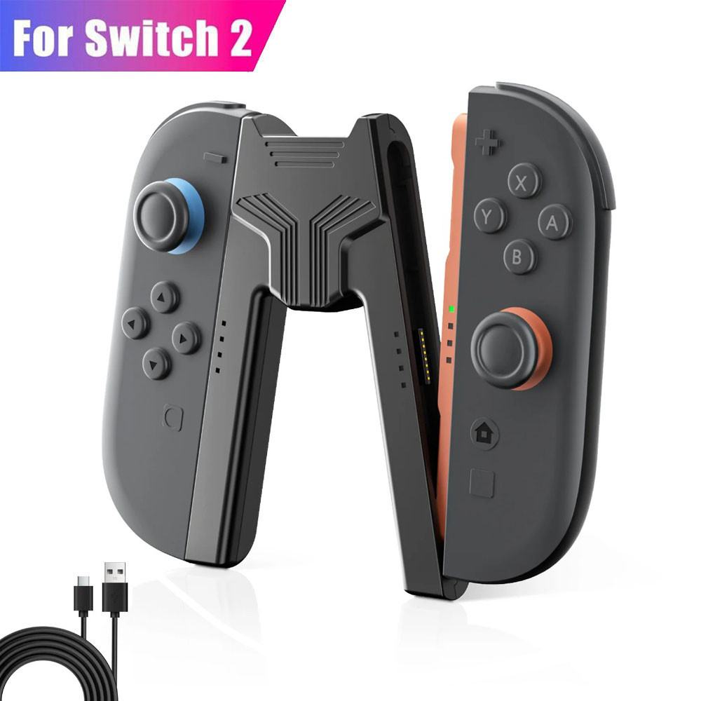 V-shaped Fast Charging Handle Grip สําหรับ Nintendo Switch 2 JoyCon ...