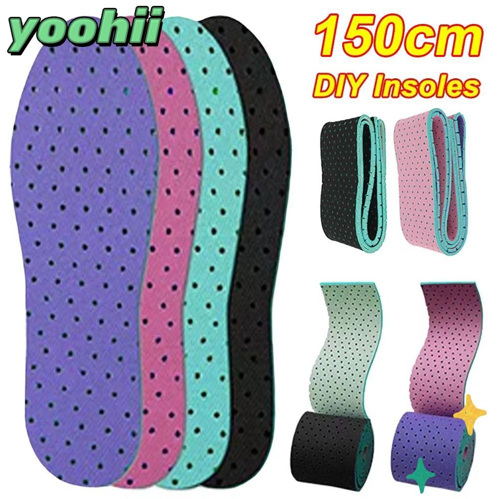 YOOHII 1 ชิ้น DIY Cuttable Insoles, Shock Absorption สองด้านที่มีอยู่ ...