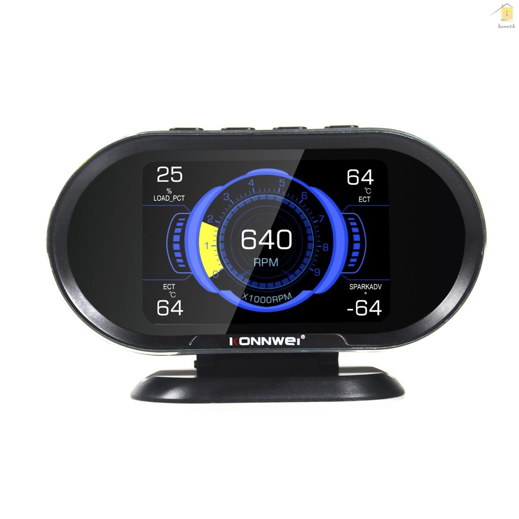 Wiiyii Car HUD C5, Head-Up Display, OBDII & GPS Scanner, Vehicle Speed, Fuel Consumption, Clear Fault Code, Compatible With All Cars - View #2