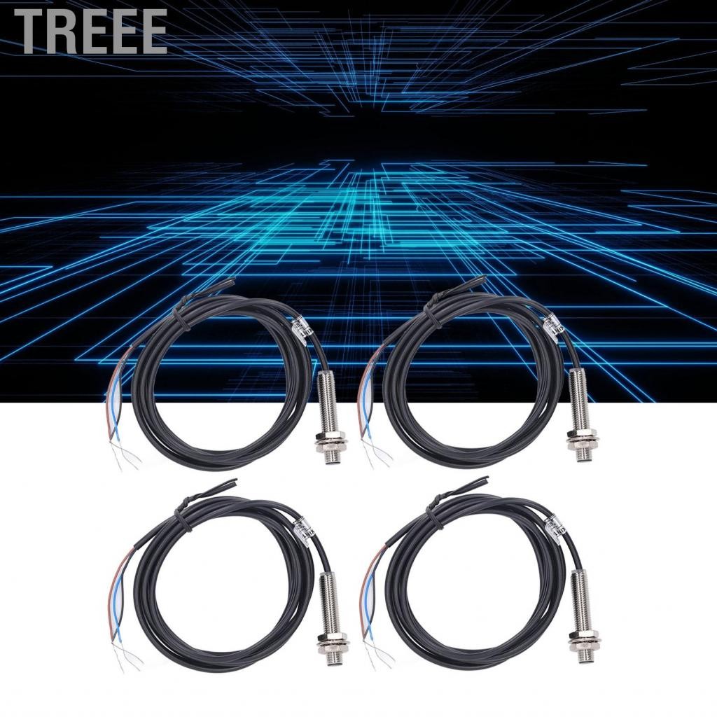 Treee 4 ชุด Proximity Switch 8mm Dia เซนเซอร์ PNP DC 3 สาย | Shopee ...
