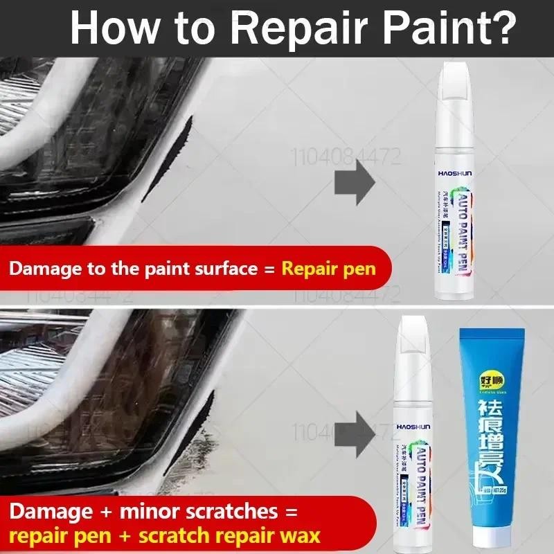 ปากกาซ่อมสี Touch Up Scratch Remover DIY อุปกรณ์เสริมอัตโนมัติสีดําสี ...