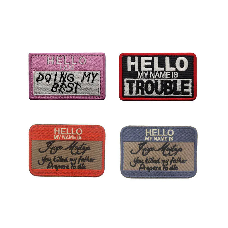 Personality Hit Creative Badge Hello My Name Is Inigo Montoya Tactical ...