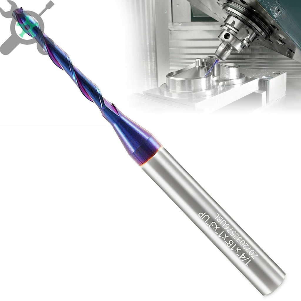 Upcut เกลียว Router Bit 1/4 นิ้ว Shank ทนทาน CNC Router Bits เคลือบ ...