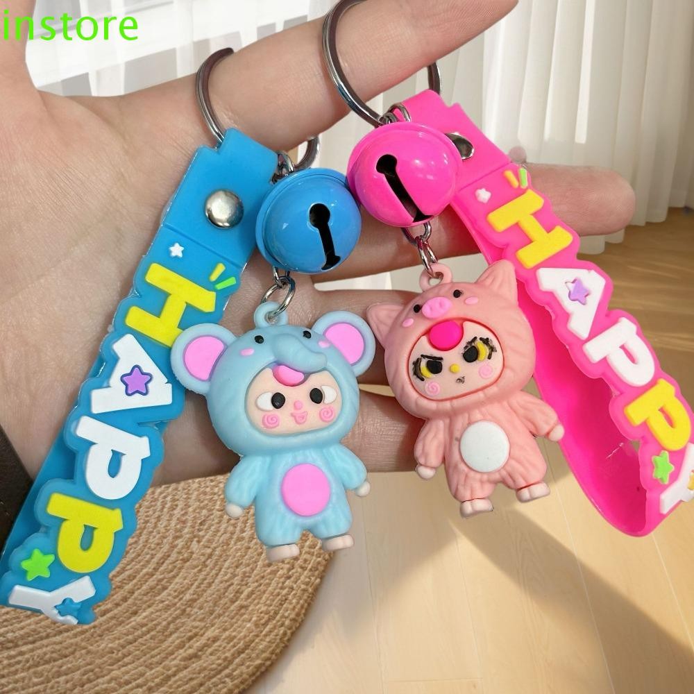 Instore การ์ตูนตุ๊กตาพวงกุญแจ, Panda PVC Baby Three Key Ring, Lovely ...