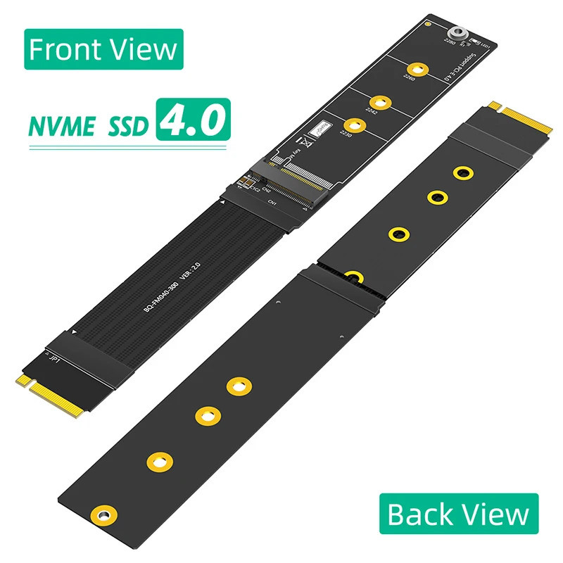 30 ซม.M2 NVME SSD สาย 180 องศา PCI Express 4.0 X4 M Key Extender รองรับ ...