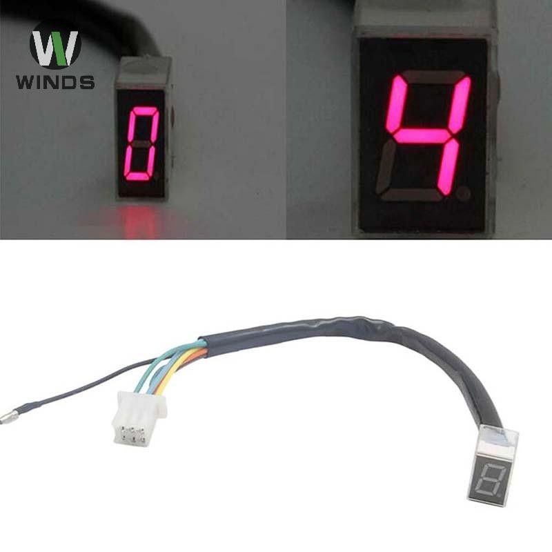 ODS LED Universal Digital Gear Indicator รถจักรยานยนต์จอแสดงผล Shift ...