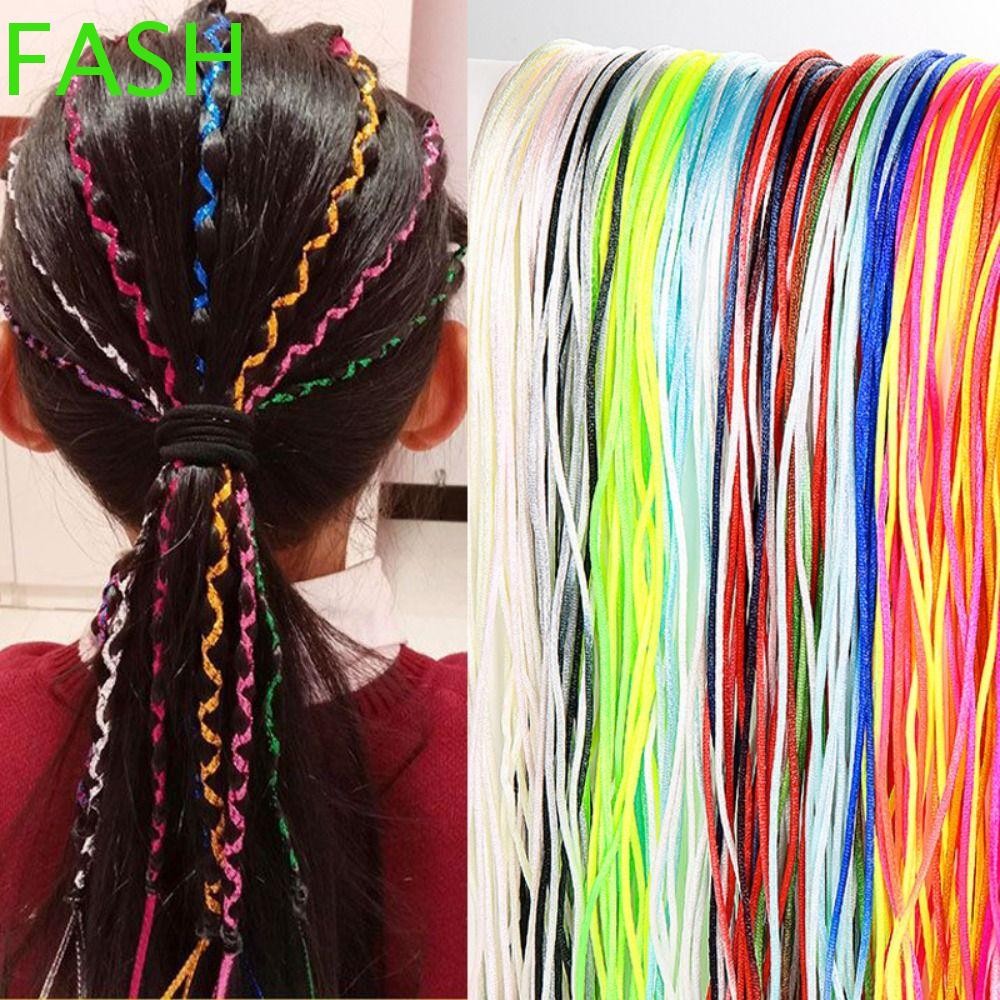 Fash 10PCS เชือกถักผม,ผสมสีสันยาว Braiding Hair Strings, จัดแต่งทรงผม ...