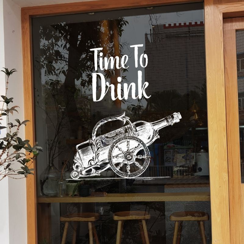 Bar Beer House สติกเกอร์ตกแต่งหน้าต่าง Bistro Shop สติ๊กเกอร์ติดประตู ...