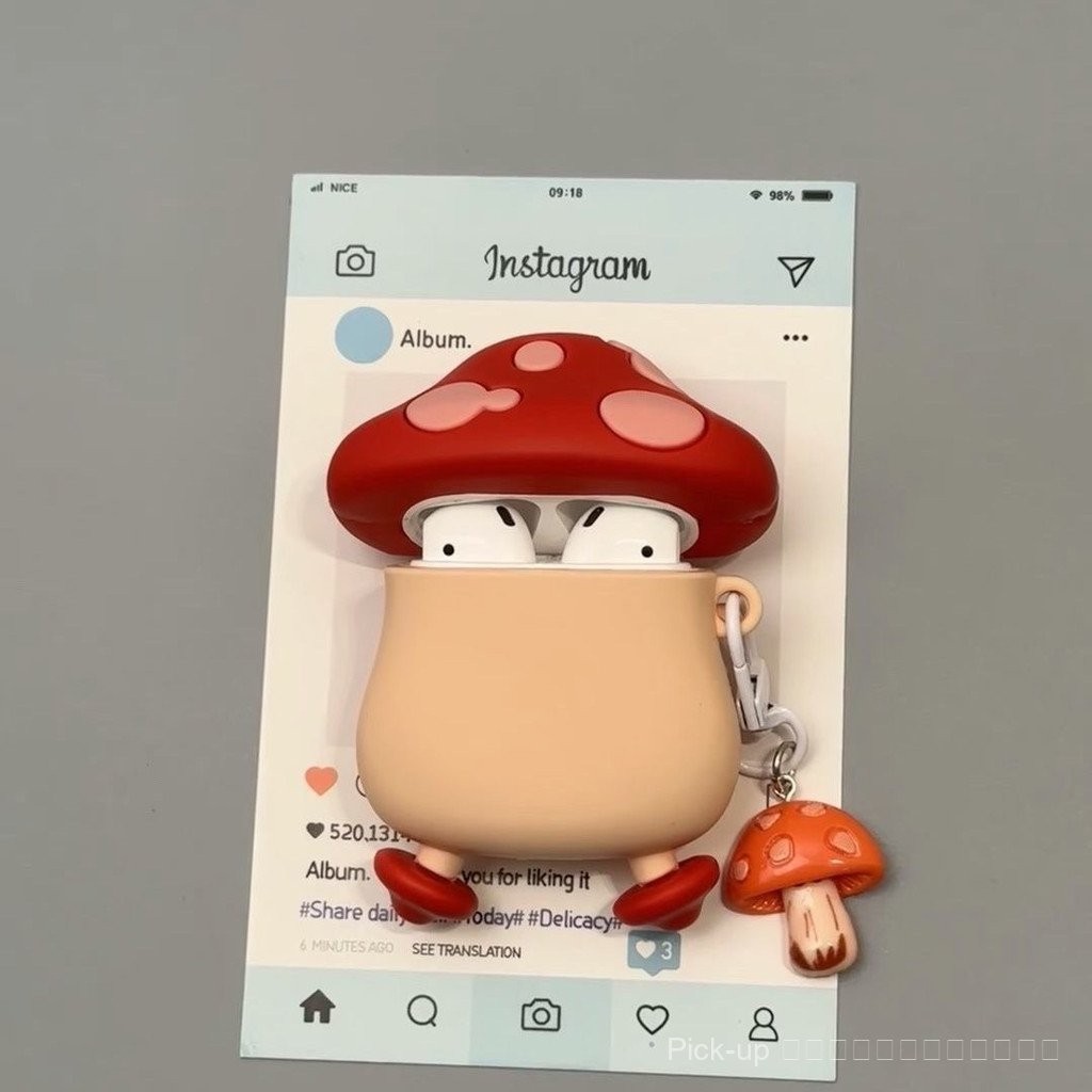 Labyrinth Rice Mushroom airpods4 เคสป้องกัน Apple 1/2 รุ่นชุดหูฟังไร้ ...