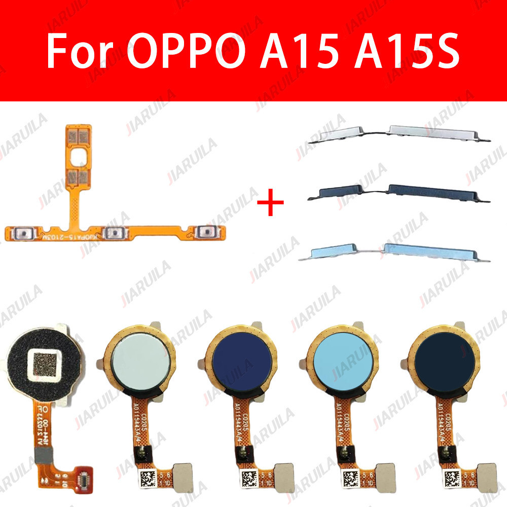 ลายนิ้วมือเซ็นเซอร์เครื่องสแกนเนอร์ปุ่มบ้านสําหรับ OPPO A15 A15S ...