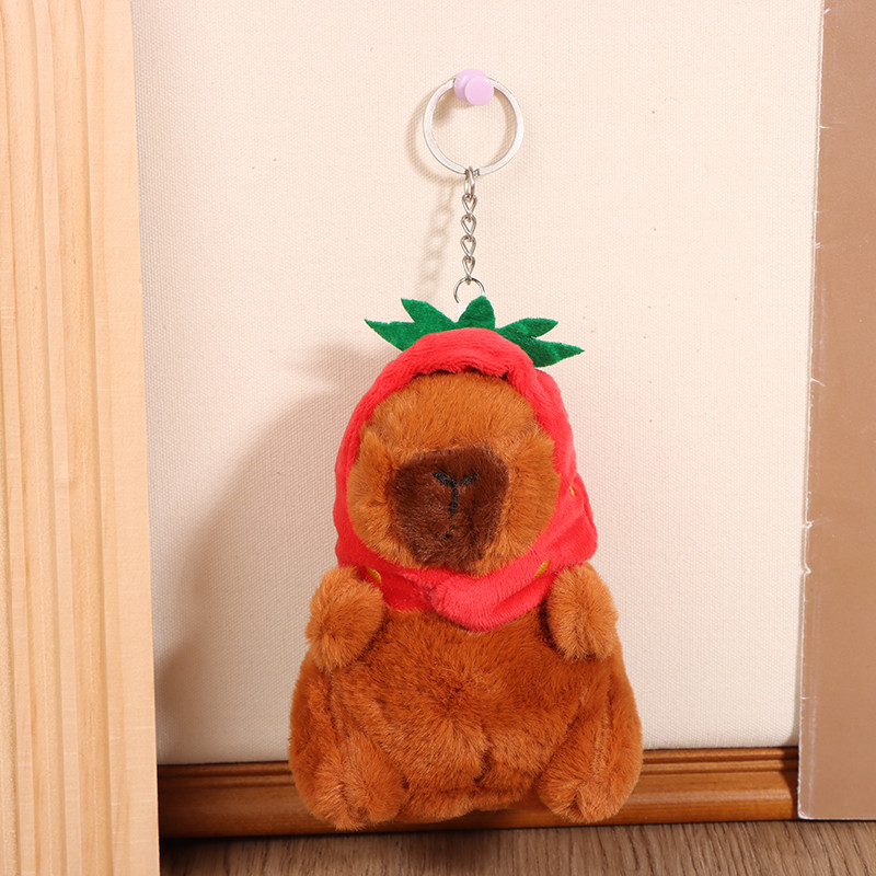 Bug Capybara ตุ๊กตาพวงกุญแจน่ารักกระเป๋าจี้ Creative Fluffy สัตว์พวง ...