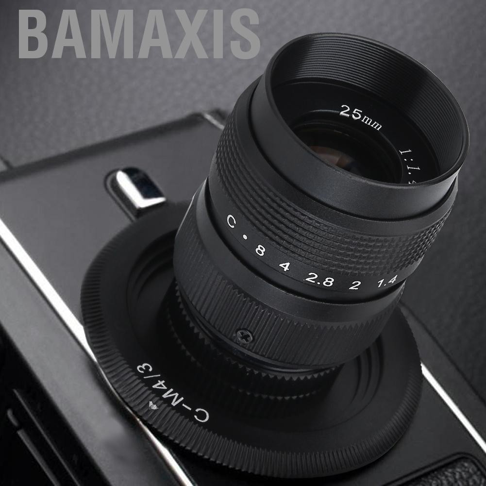 Obiettivo 25mm F/1.4 Con Anello Adattatore C-m4/3 E Anello Macro Doppio – Manuale, In Metallo, Per Fotocamere Olympus E Panasonic Micro Quattro Terzi