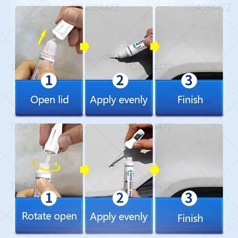 ปากกาซ่อมสี Touch Up Scratch Remover DIY อุปกรณ์เสริมอัตโนมัติสีดําสี ...