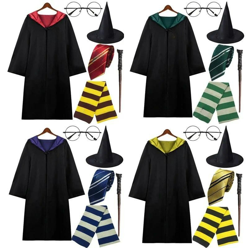 Hogwarts คอสเพลย์ Magic School Robes Cos ฮาโลวีน Cape ผู้ใหญ่เด็ก ...