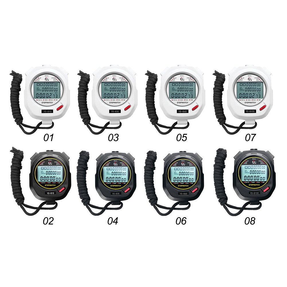 นาฬิกาจับเวลาดิจิตอลแบบมือถือ Chronograph Sports Training Timer Stop ...