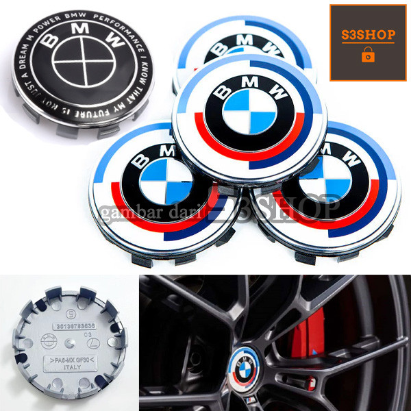 Bmw Anniversary 50th Rim Hubcap Emblem Center Rim 68mm ฝาครอบดุมล้อ ...