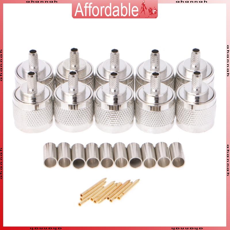 Kit Connettori Mini Uhf 10 Connettori Mini UHF Maschio Per Crimpatura Per Cavi Rg58 - Foto 7