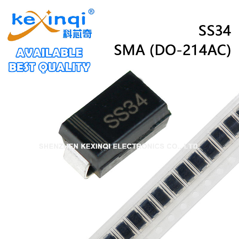 (20-100 ชิ้น) SS34 SMA DO-214AC Fast Rectifier SMD Schottky Diode ...