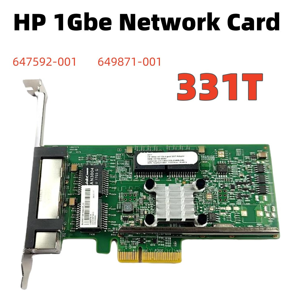 อะแดปเตอร์ HP Ethernet 1Gb 4 พอร์ต 331T 647594-B21 649871-001 647592 ...