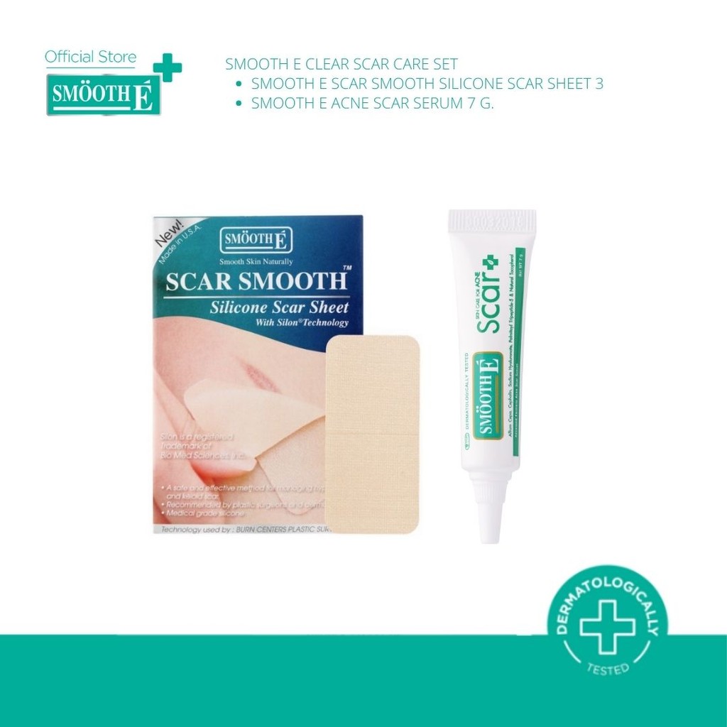 [แพ็คคู่สุดคุ้ม] Smooth E Clear Scar Care Set เซ็ตดูแลรอยแผลเป็น เรียบ ...
