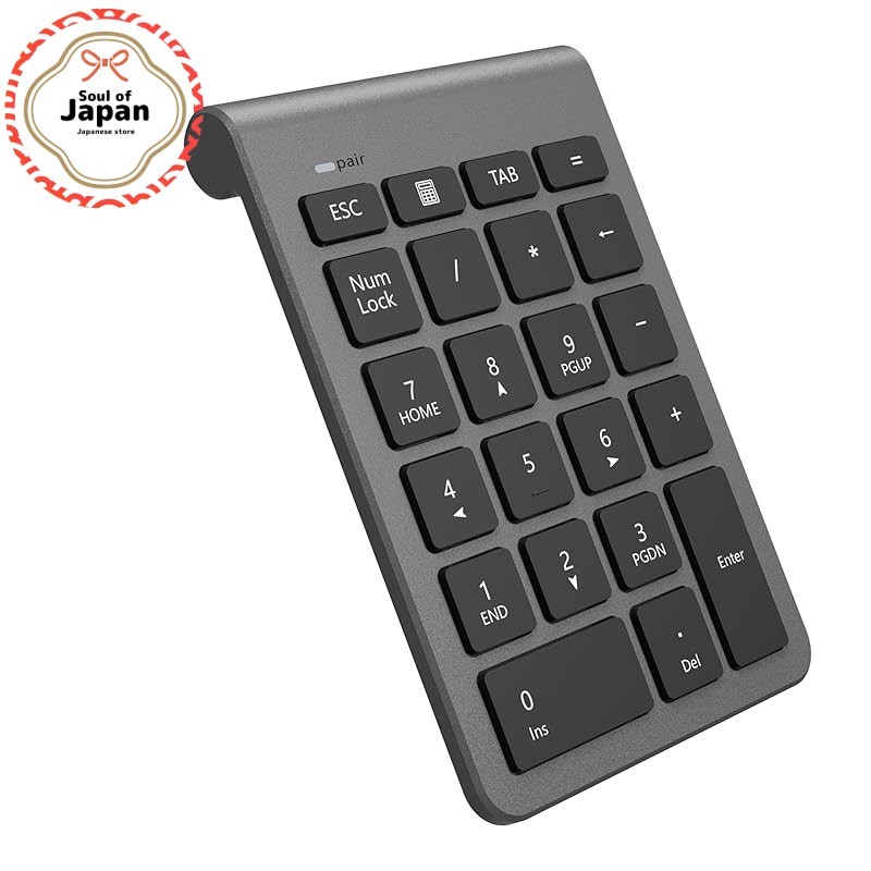 Bluetooth Wireless Keypad with Tab Key, compatible with multiple ...