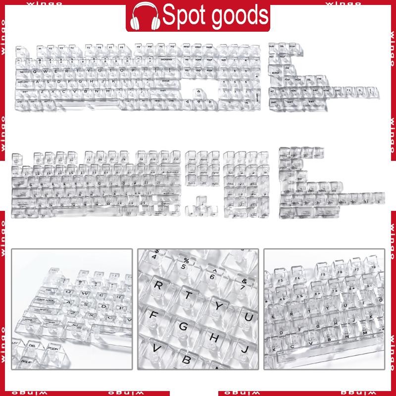 WIN Clear Keycaps ชุด 10 มม.โปรไฟล์ 132Keys Keycap สําหรับเล่นเกม ...