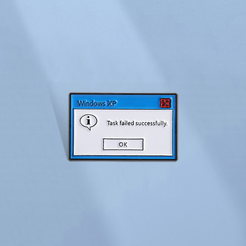 Creative Windows XP เคลือบ Pin การ์ตูนข้อความเข็มกลัดป้ายอุปกรณ์เสริม ...