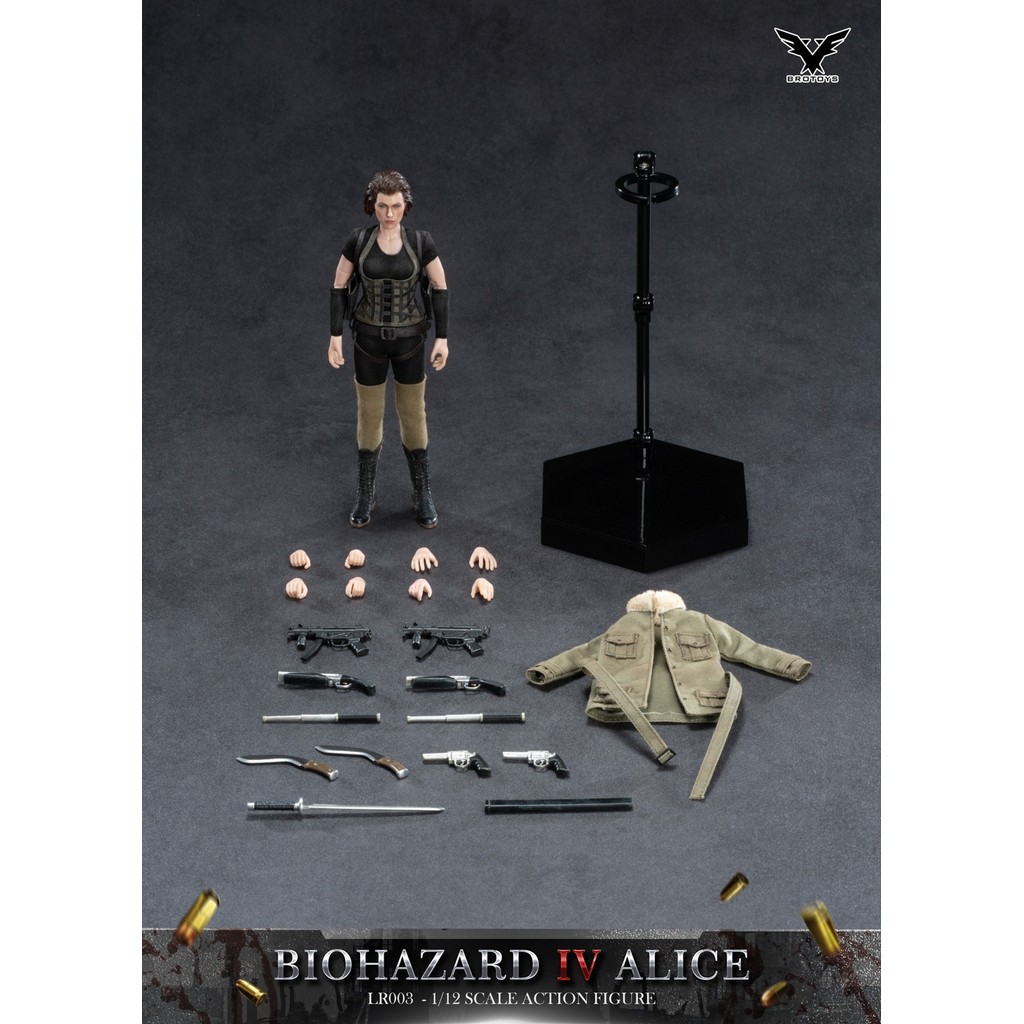 พร้อมสต็อก BROTOYS 1/12 Resident Evil Alice LR003 LR004 แอ็คชั่น