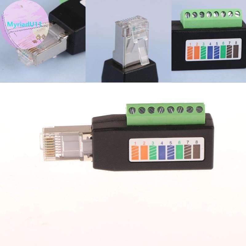MyriadU RJ45 สกรูขั้วต่อ RJ45 Solderless ชายปลั๊ก 8-Pin Terminal Block ...