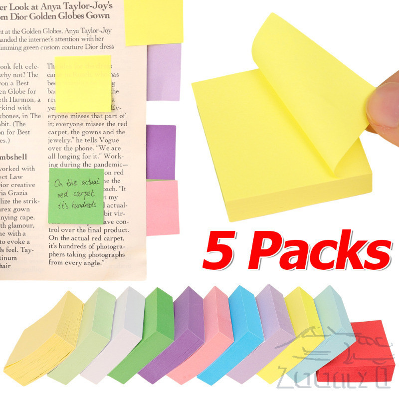 แผ่นบันทึกมีกาวในตัวสีสันสดใส - Mini Square Sticky Notes - อุปกรณ์ ...
